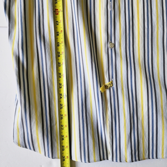 SALVATORE FERRAGAMO Striped Button Down Shirt. - Picture 9 of 13